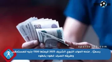 رسميًا.. منحة المولد النبوي الشريف 2025 قيمتها 1500 جنيه للمستحقين وطريقة الصرف خطوة بخطوة